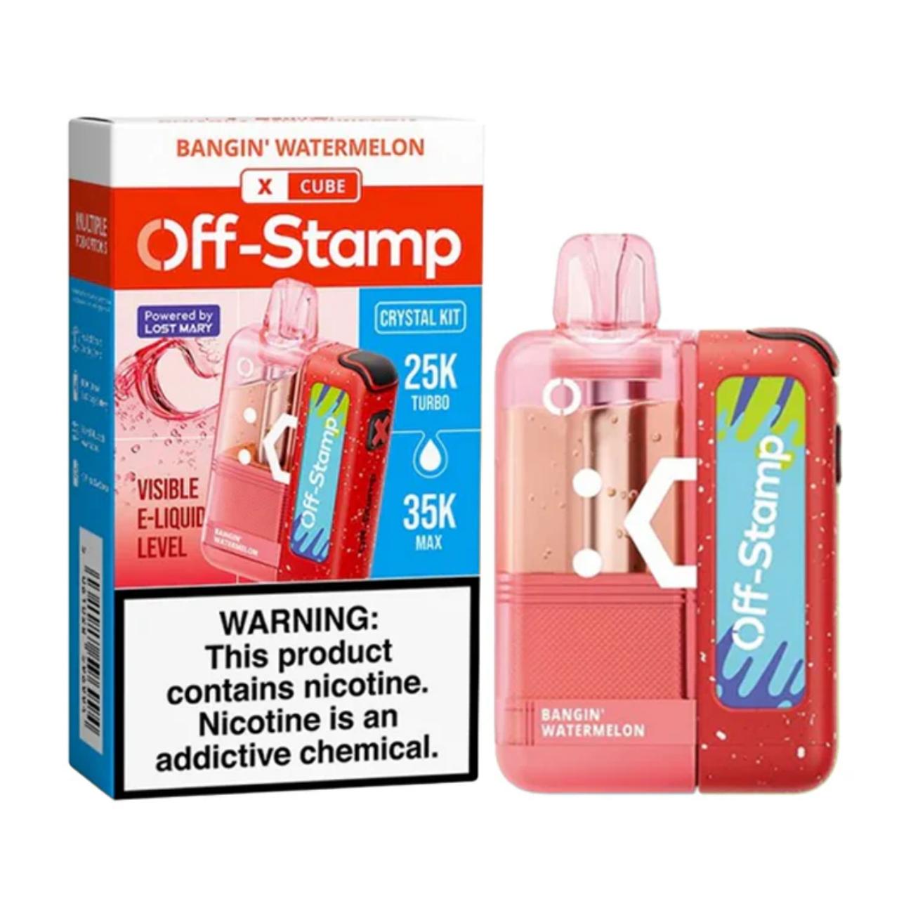 Off Stamp X-Cube Crystal 35K Puff Disposable Bangin Watermelon Off Stamp X-Cube Crystal 35K Puff Disposable Bangin Watermelon