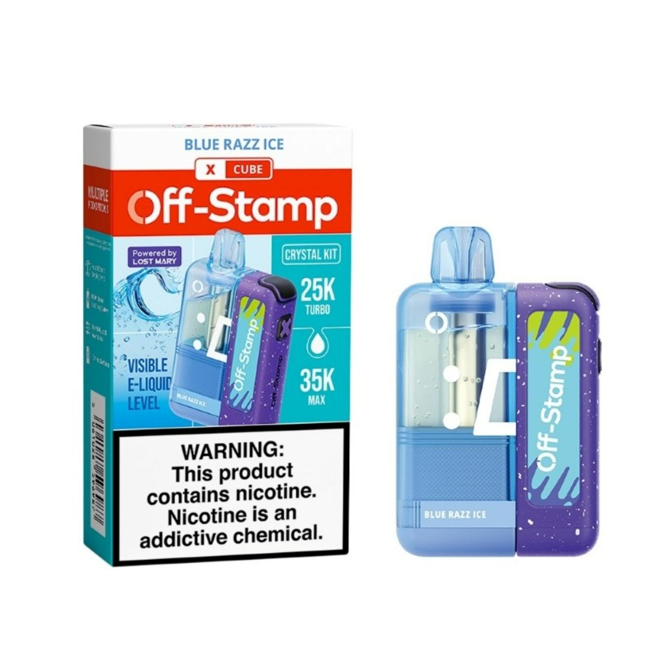 Off Stamp X-Cube Crystal 35K Puff Disposable Blue Razz Ice Off Stamp X-Cube Crystal 35K Puff Disposable Blue Razz Ice