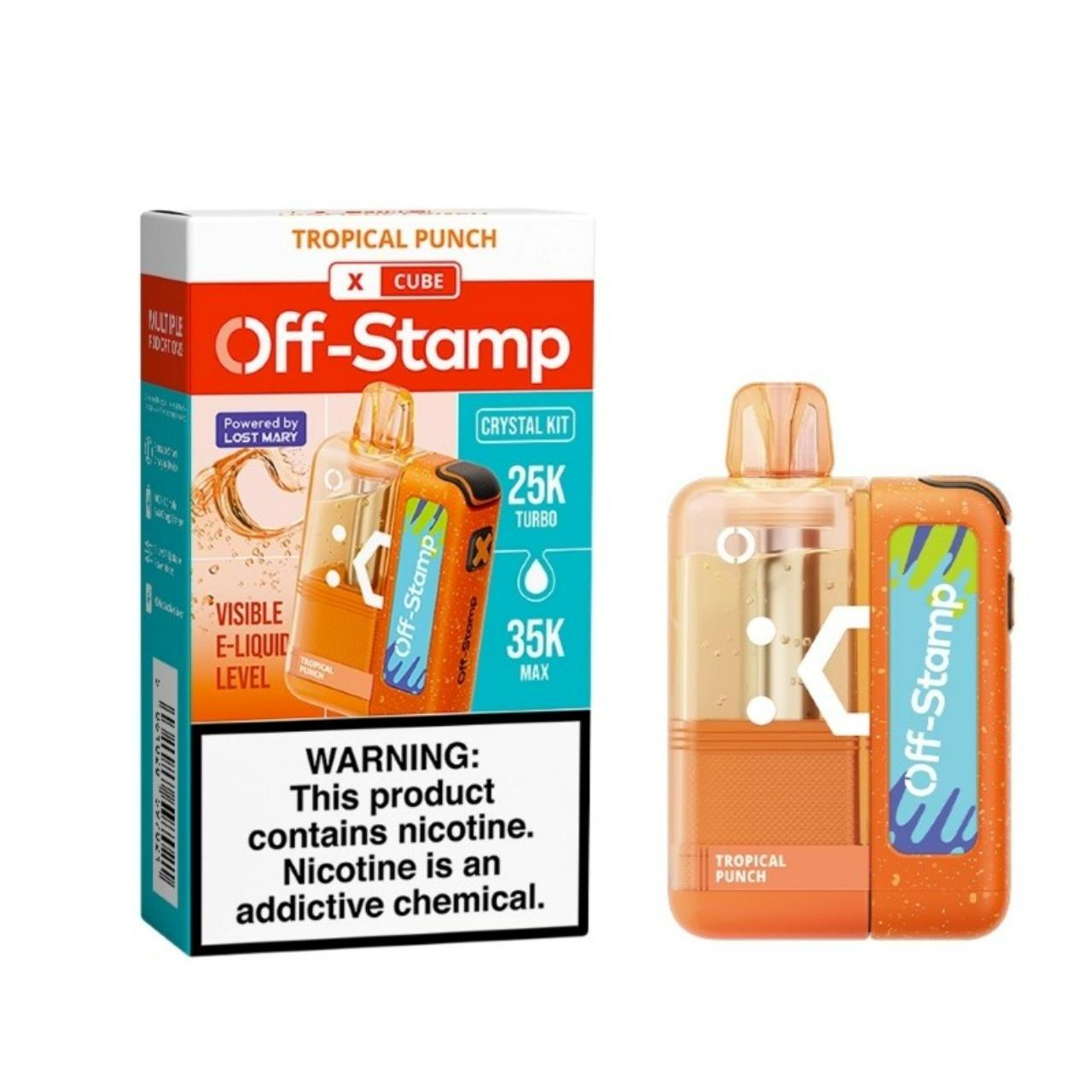 Off Stamp X-Cube Crystal 35K Puff Disposable Tropical Punch Off Stamp X-Cube Crystal 35K Puff Disposable Tropical Punch