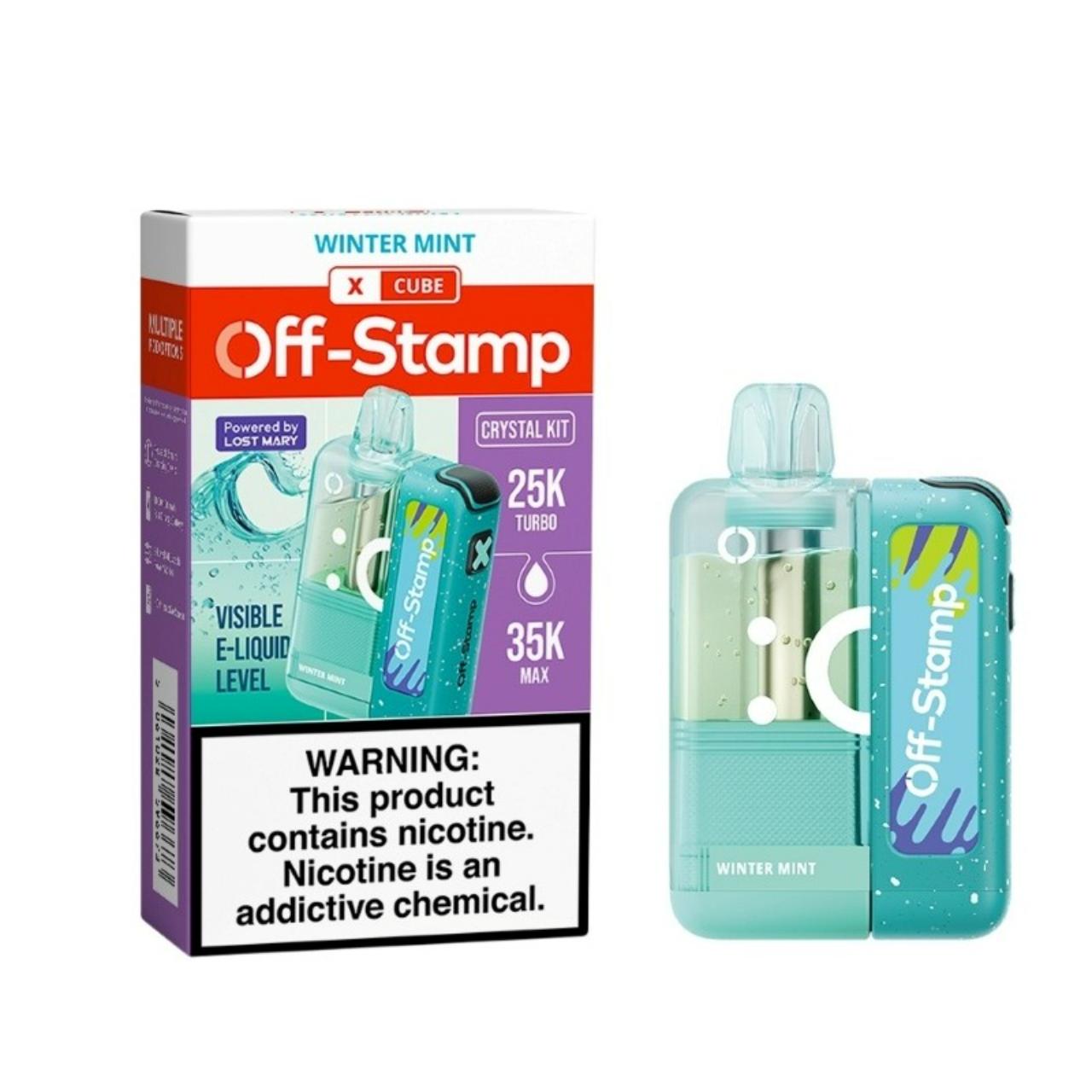 Off Stamp X-Cube Crystal 35K Puff Disposable Winter Mint Off Stamp X-Cube Crystal 35K Puff Disposable Winter Mint
