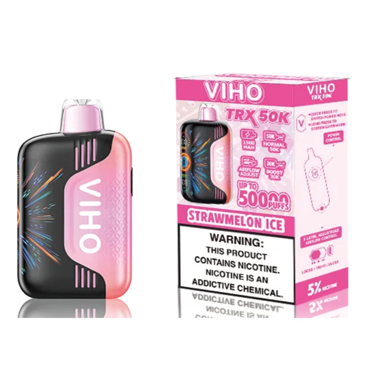 VIHO-TRX-50K-Puff-Disposable-Strawmelon-Ice VIHO-TRX-50K-Puff-Disposable-Strawmelon-Ice