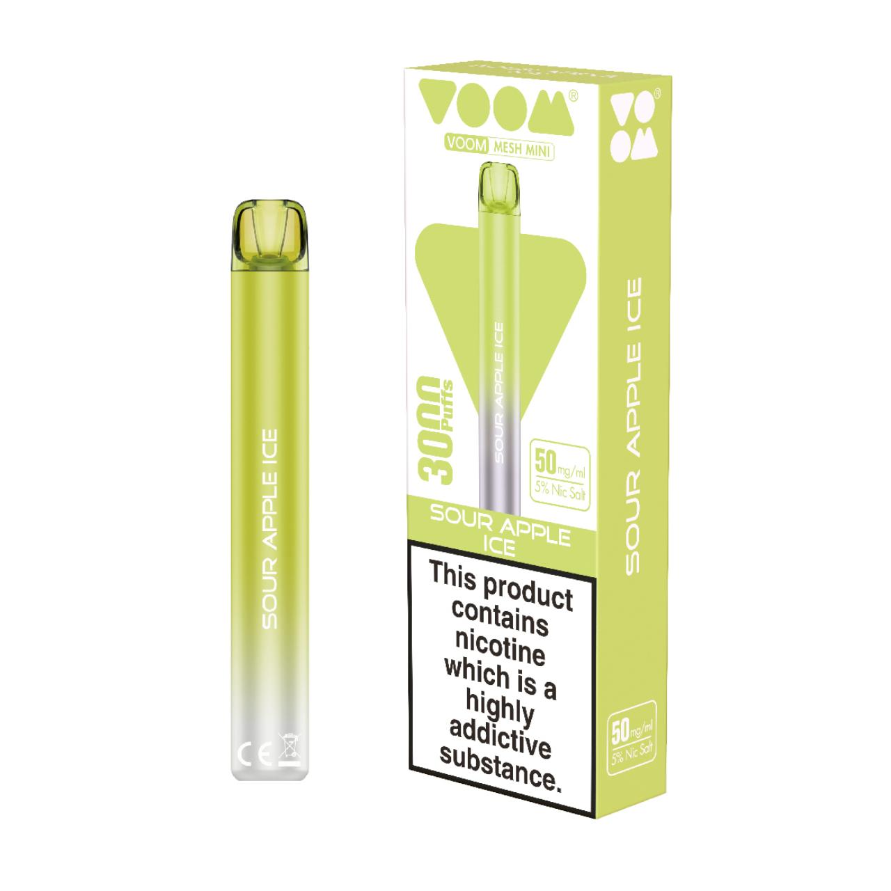 Voom Mesh 3000 Puff Disposable Sour Apple Ice Voom Mesh 3000 Puff Disposable Sour Apple Ice