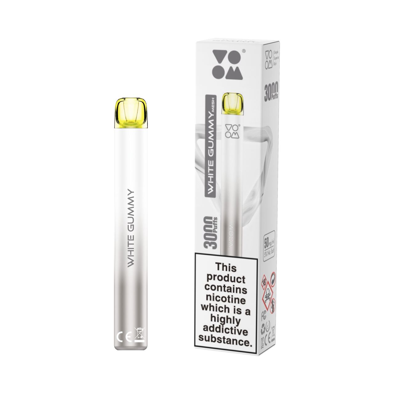 Voom Mesh 3000 Puff Disposable White Gummy Voom Mesh 3000 Puff Disposable White Gummy