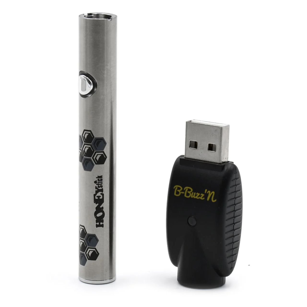 B-Buzz'n 510 Theard Vape Pen-Silver B-Buzz'n 510 Theard Vape Pen-Silver