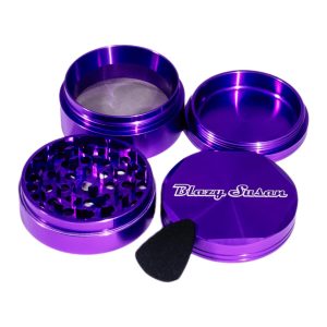 Blazy Susan 4 Piece Aluminum Grinder Purple