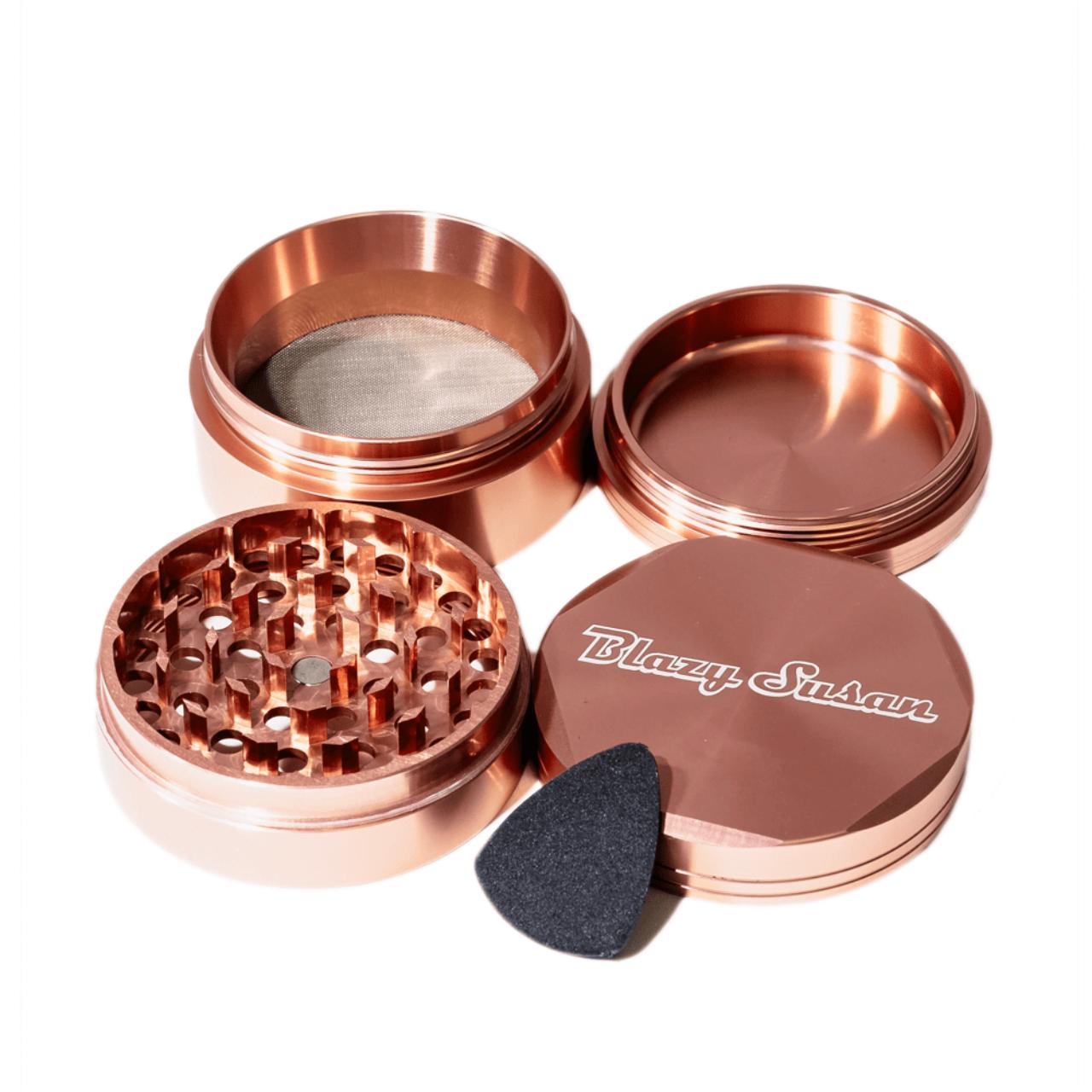 Blazy Susan 4 Piece Aluminum Grinder Rose Gold Blazy Susan 4 Piece Aluminum Grinder Rose Gold