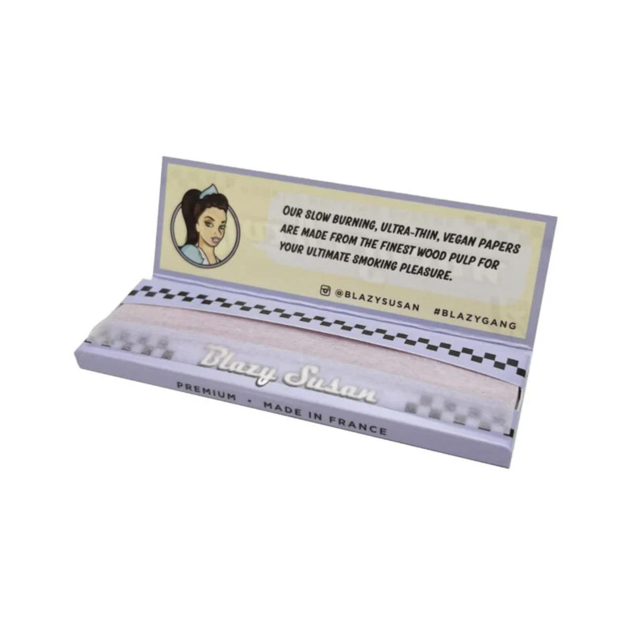 Blazy Susan Purple Rolling Papers 50PK Open single Blazy Susan Purple Rolling Papers 50PK Open single