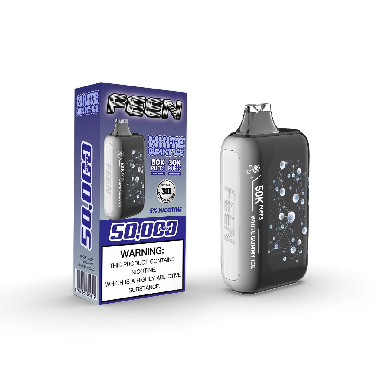 Feen 50K Puff Disposable White Gummy Ice Feen 50K Puff Disposable White Gummy Ice