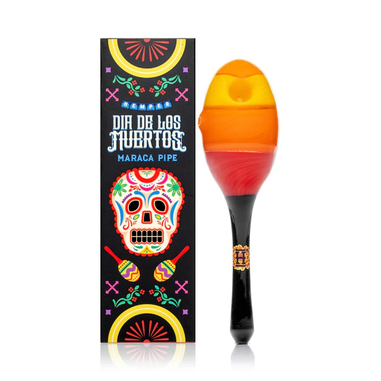 Hemper Hand Pipe Dia de los muertos Maraca Hemper Hand Pipe Dia de los muertos Maraca