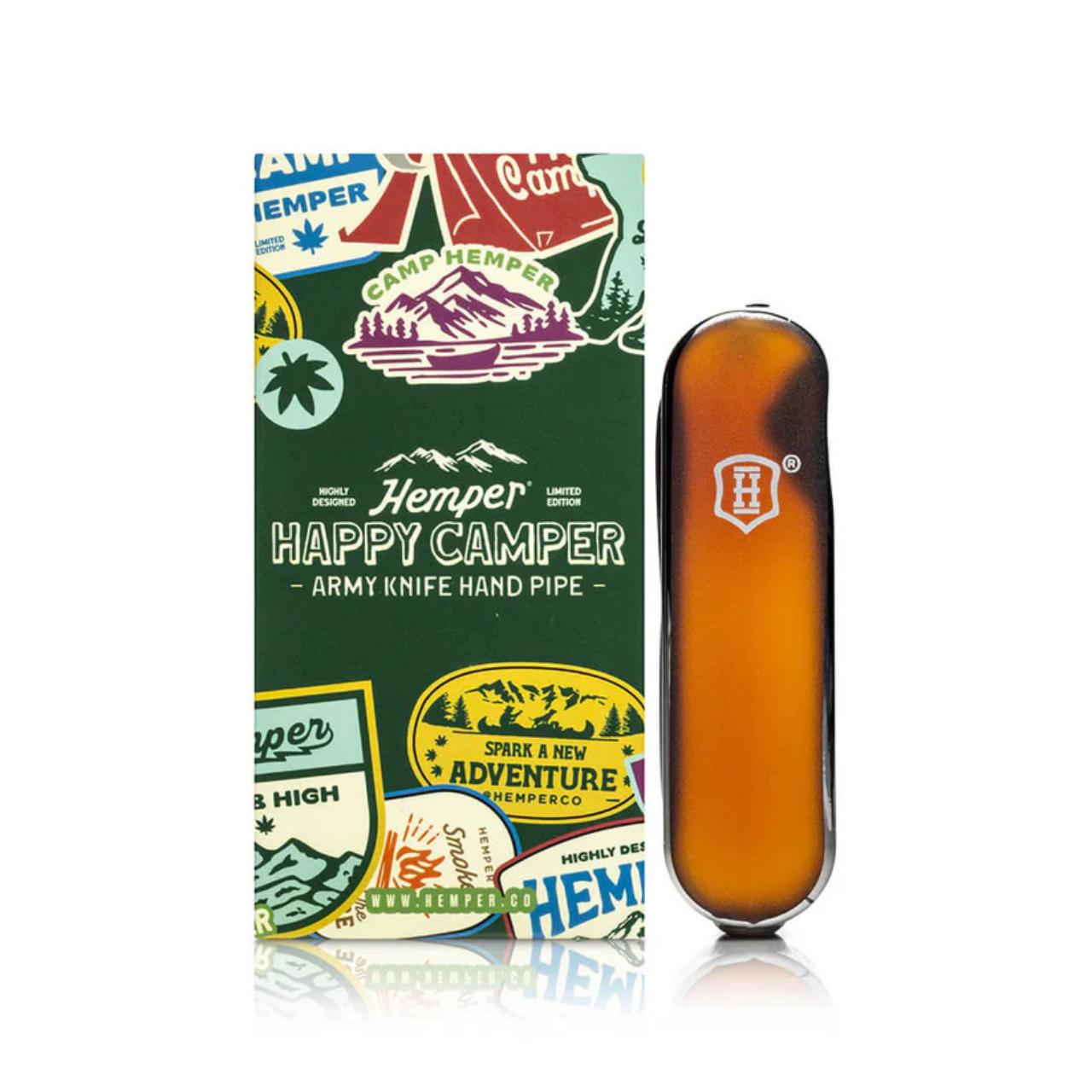 Hemper Hand Pipe Happy Camper Army Knife Hemper Hand Pipe Happy Camper Army Knife