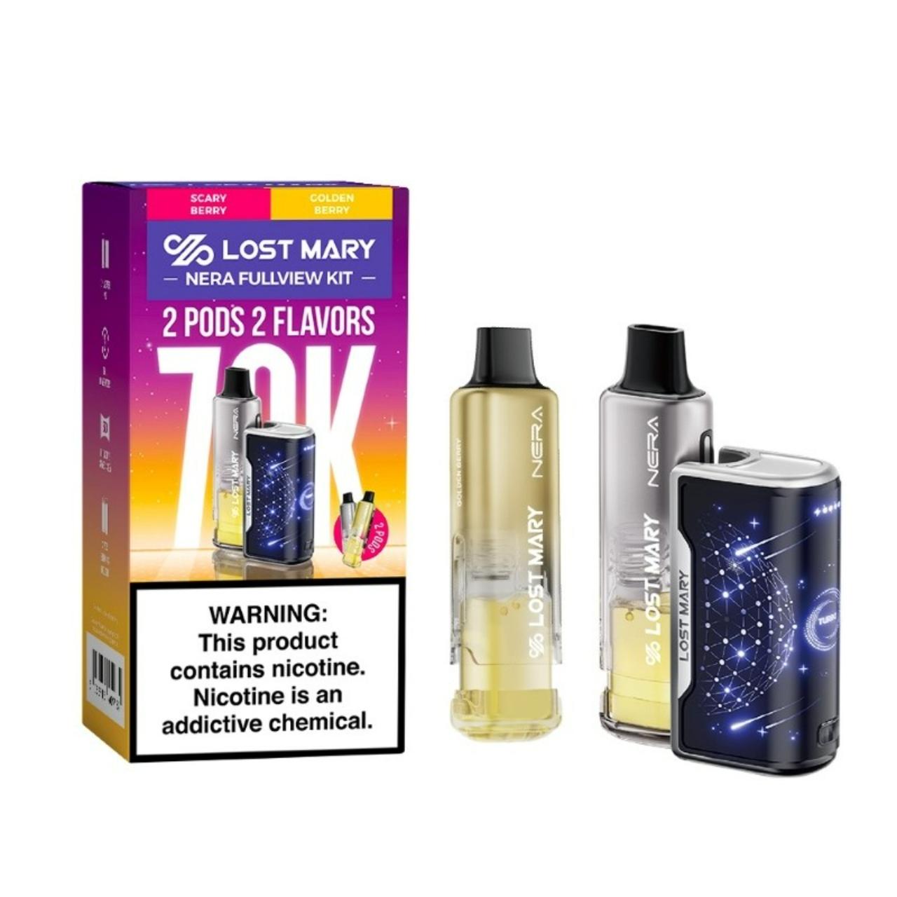 Lost Mary Nera Fullview Kit 70K Puff Disposable Golden Berry - Scary Berry