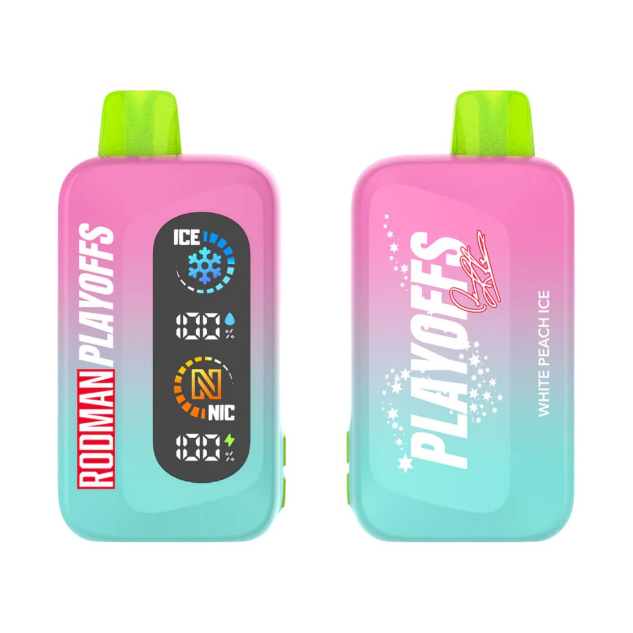 RODMAN Playoffs Ice-Nic Control 50K Puff Disposable White Peach Ice RODMAN Playoffs Ice-Nic Control 50K Puff Disposable White Peach Ice