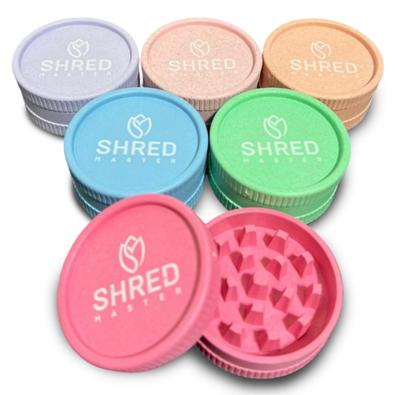 Shred Master Hemp Grinder 2 Piece -24COUNT Pastel-1