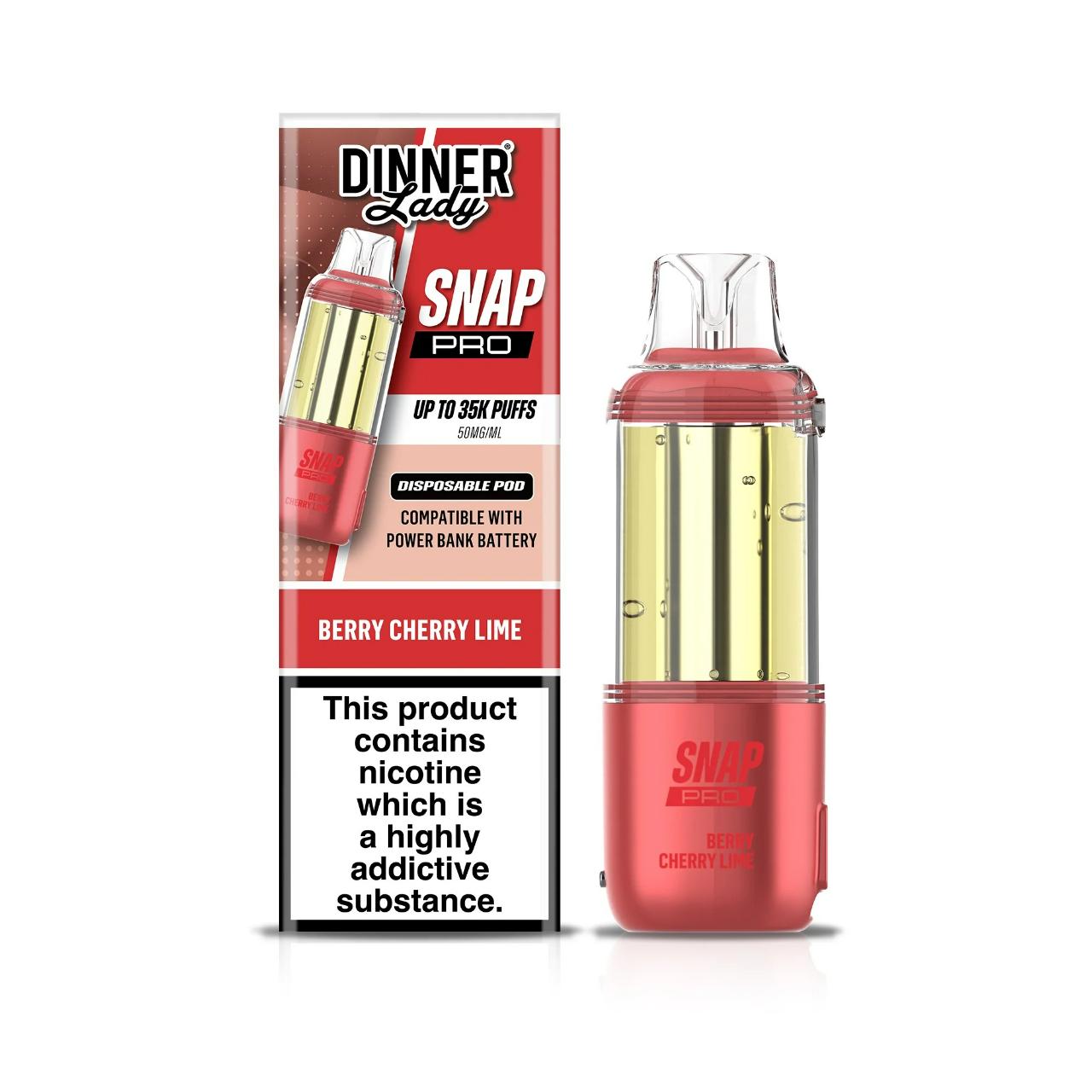 Dinner Lady Snap Pro 35K Replacement Pod Cartridge - 1PK Berry Cherry Lime Dinner Lady Snap Pro 35K Replacement Pod Cartridge - 1PK Berry Cherry Lime