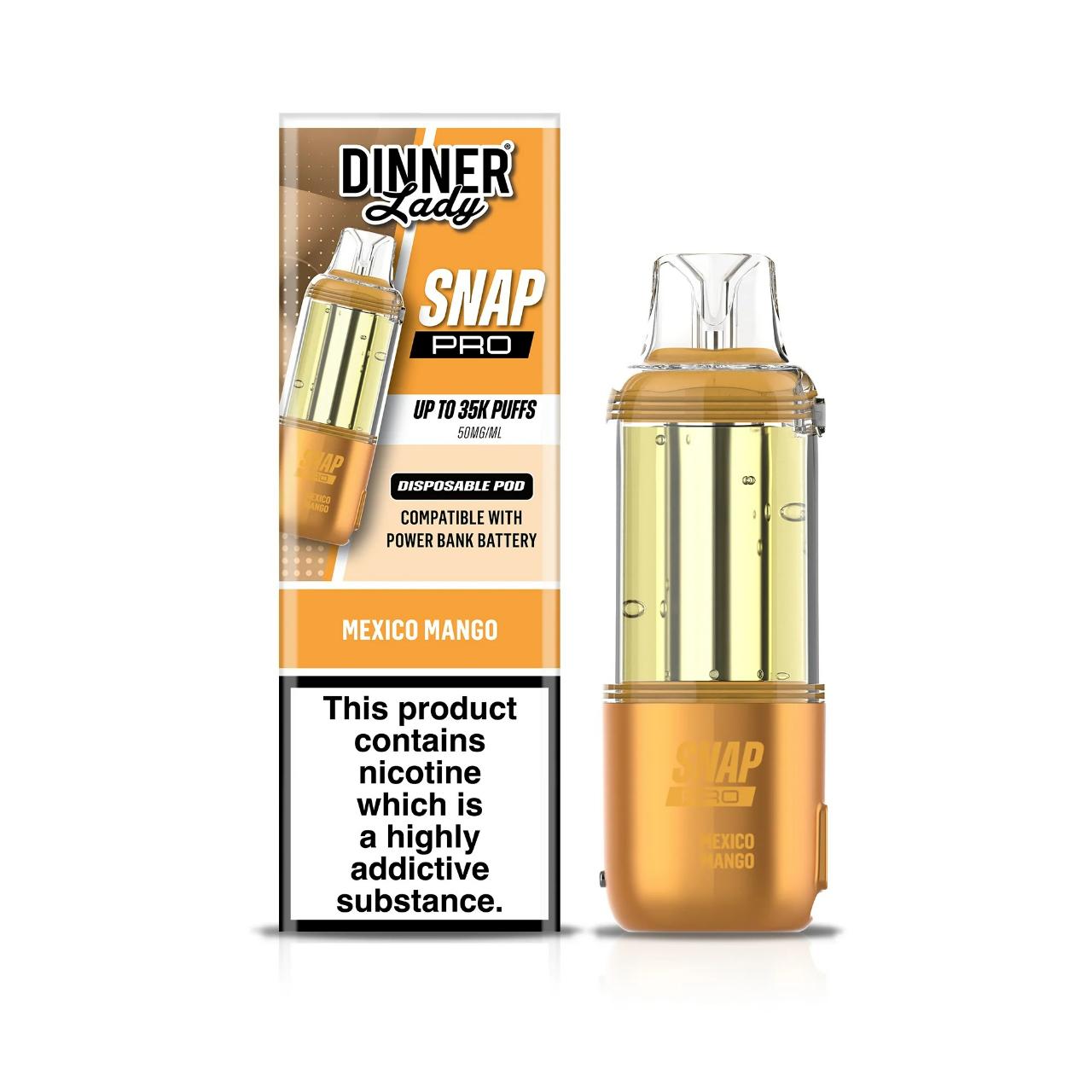 Dinner Lady Snap Pro 35K Replacement Pod Cartridge - 1PK Mexico Mango Dinner Lady Snap Pro 35K Replacement Pod Cartridge - 1PK Mexico Mango
