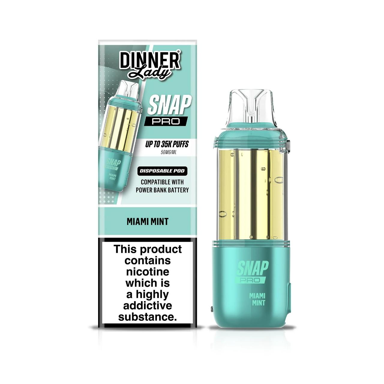 Dinner Lady Snap Pro 35K Replacement Pod Cartridge - 1PK Miami Mint Dinner Lady Snap Pro 35K Replacement Pod Cartridge - 1PK Miami Mint