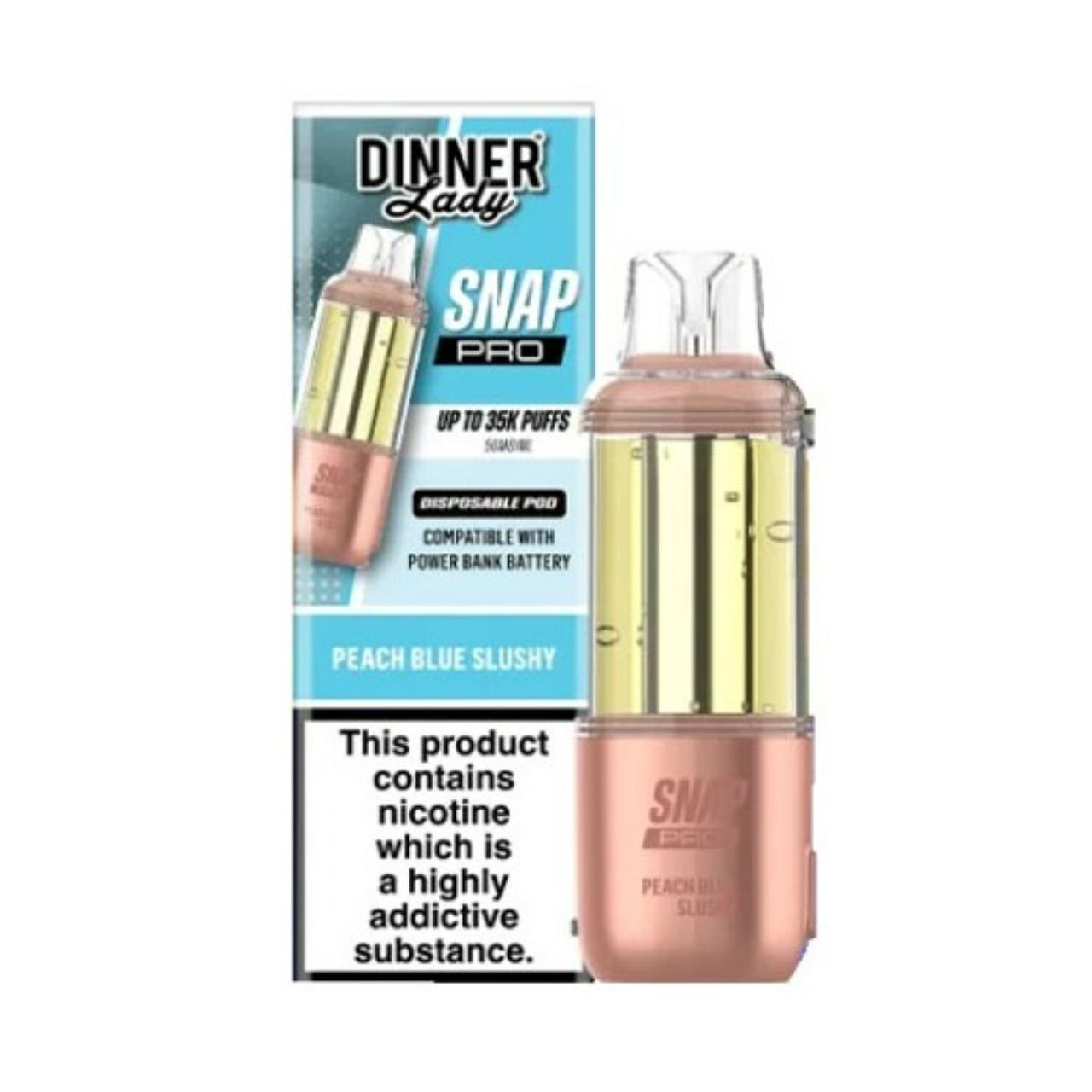 Dinner Lady Snap Pro 35K Replacement Pod Cartridge - 1PK Peach Blue Slushy Dinner Lady Snap Pro 35K Replacement Pod Cartridge - 1PK Peach Blue Slushy