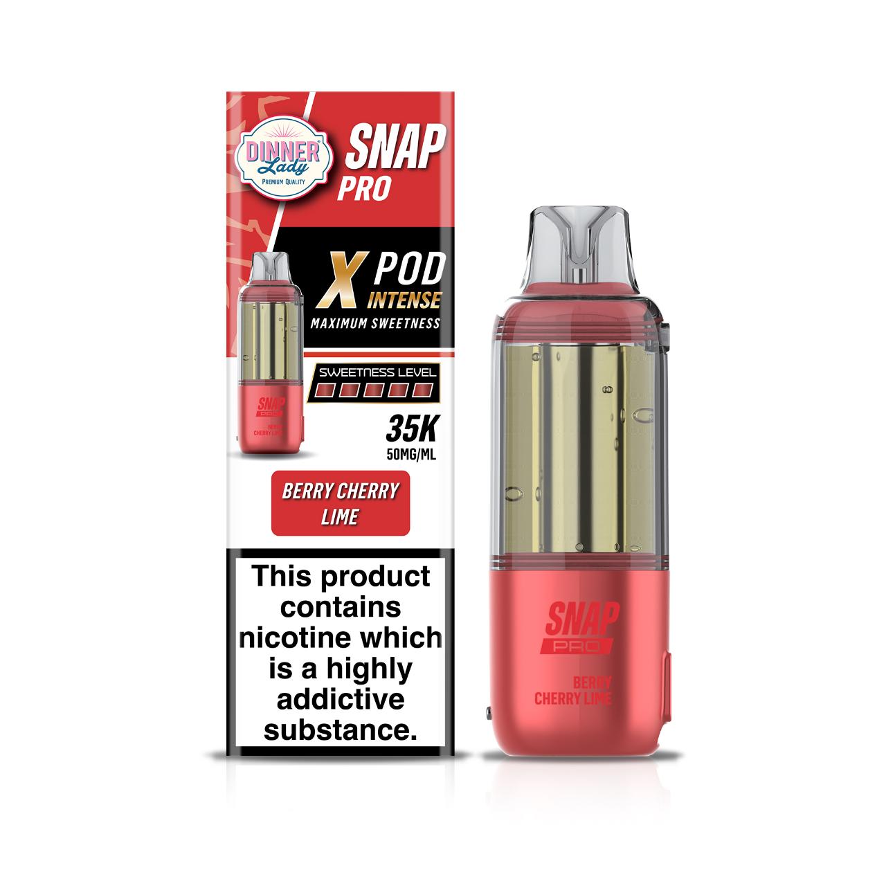 Dinner Lady Snap Pro Intense 35K Replacement Pod Cartridge - 1PK Berry Cherry Lime