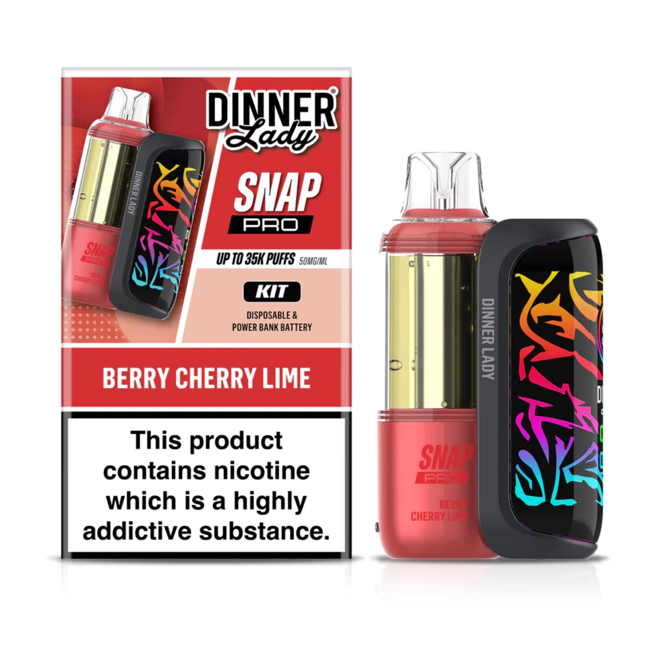 Dinner Lady Snap Pro Kit 35K Puff Disposable Berry Cherry Lime Dinner Lady Snap Pro Kit 35K Puff Disposable Berry Cherry Lime