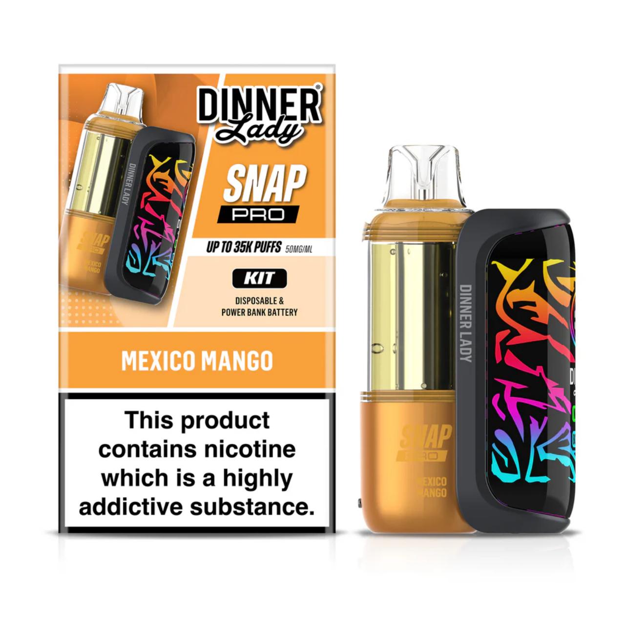 Dinner Lady Snap Pro Kit 35K Puff Disposable Mexico Mango Dinner Lady Snap Pro Kit 35K Puff Disposable Mexico Mango