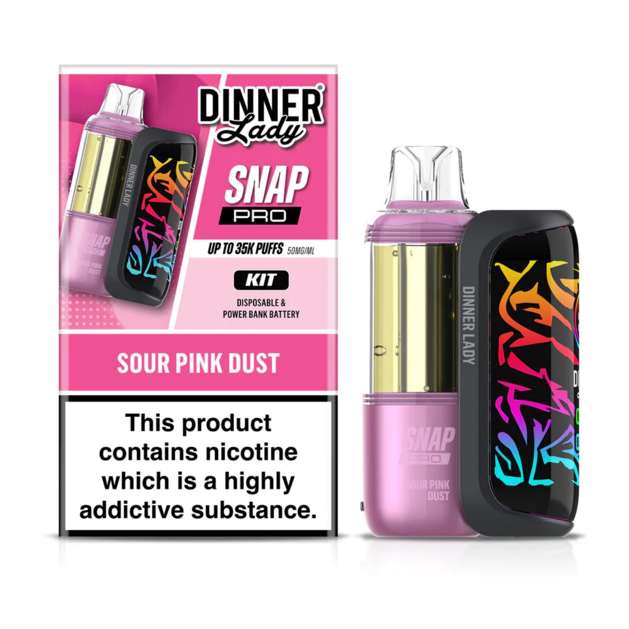 Dinner Lady Snap Pro Kit 35K Puff Disposable Sour Pink Dust Dinner Lady Snap Pro Kit 35K Puff Disposable Sour Pink Dust