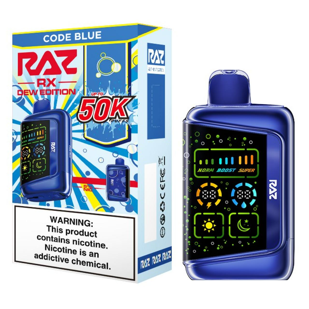 Geek Vape Raz RX 50K Puff Disposable code blue Geek Vape Raz RX 50K Puff Disposable code blue