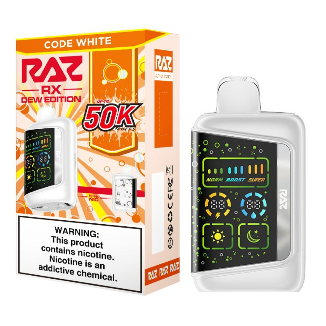 Geek Vape Raz RX 50K Puff Disposable code white Geek Vape Raz RX 50K Puff Disposable code white
