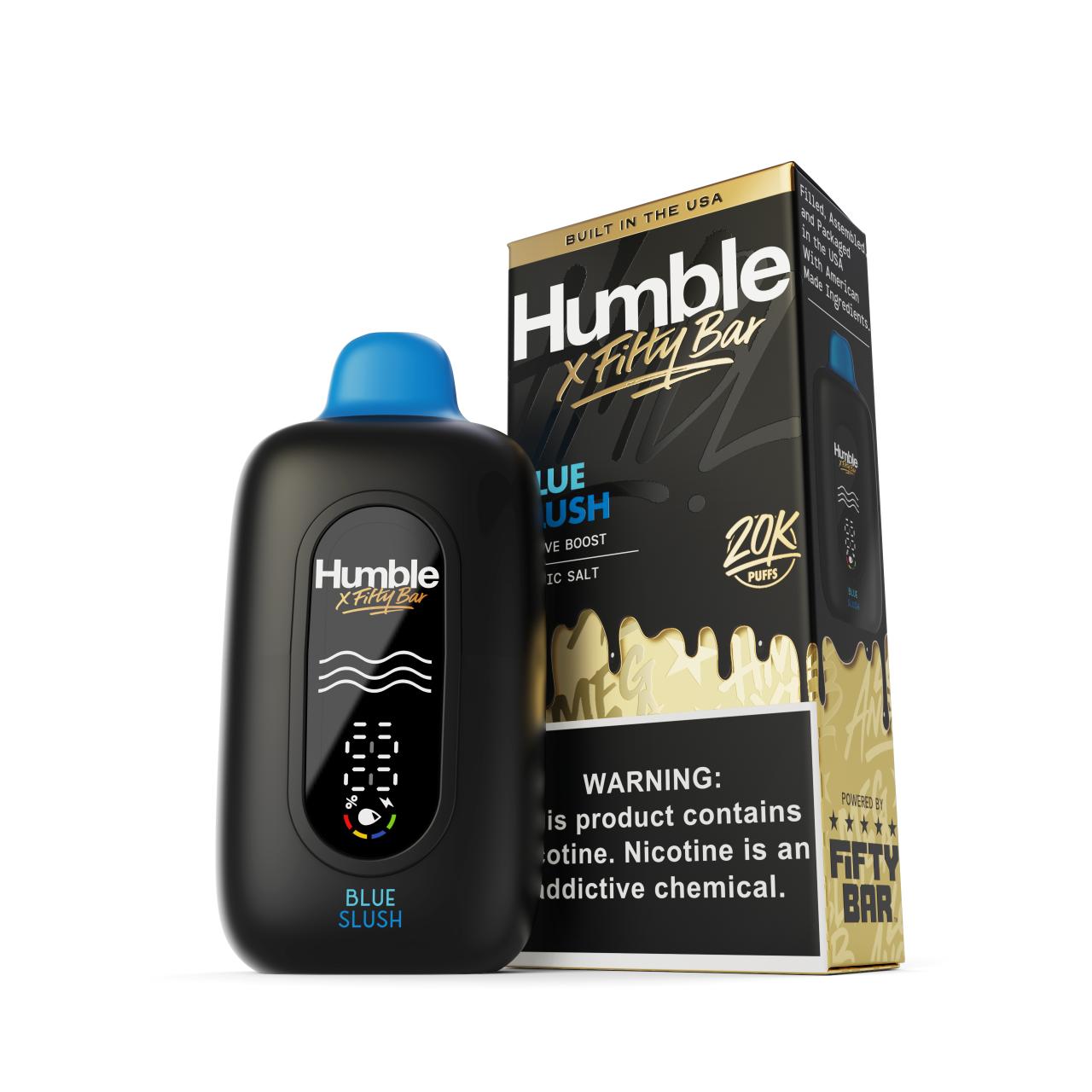 Humble x Fifty Bar 20K Puff Disposable-Blue Slush Humble x Fifty Bar 20K Puff Disposable-Blue Slush