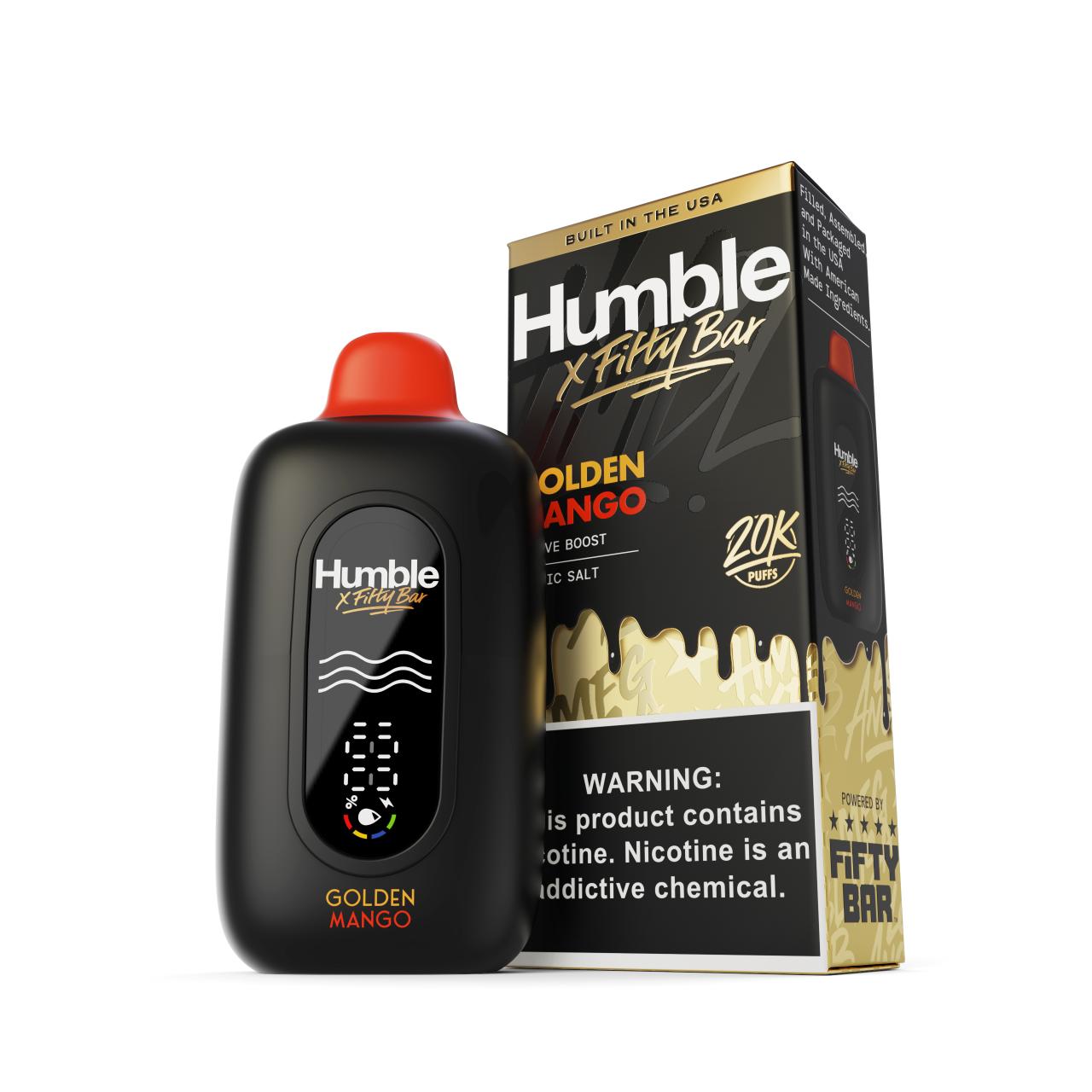 Humble x Fifty Bar 20K Puff Disposable-Golden Mango Humble x Fifty Bar 20K Puff Disposable-Golden Mango