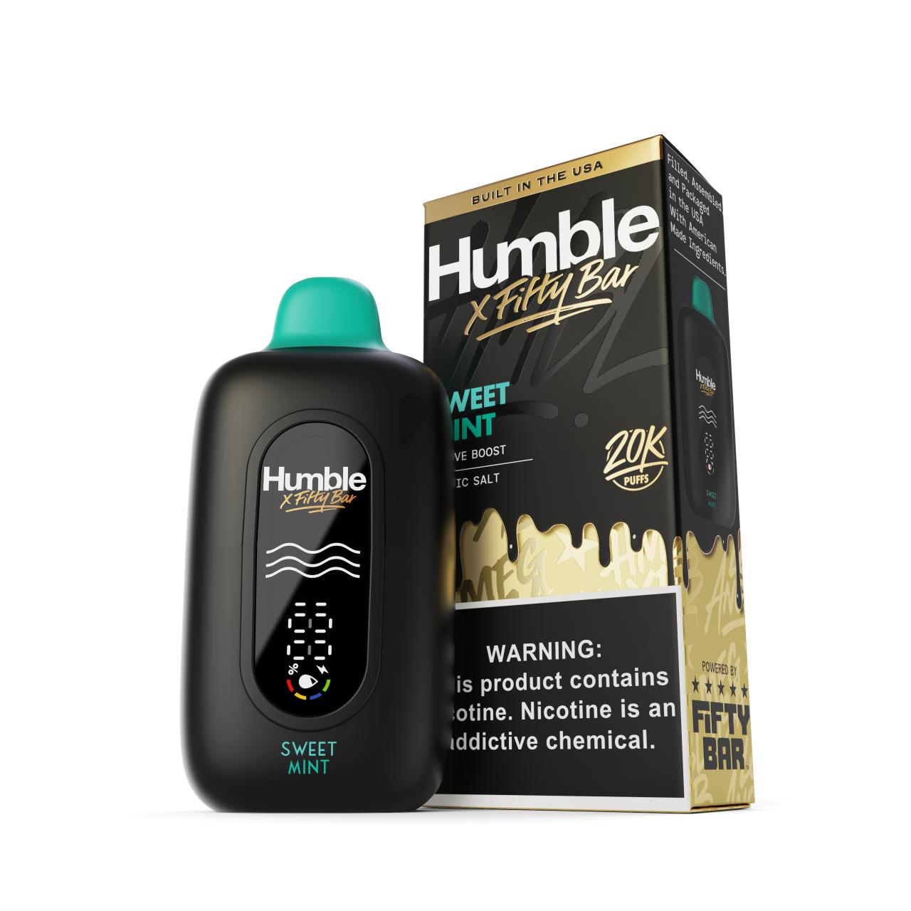 Humble x Fifty Bar 20K Puff Disposable-Sweet Mint Humble x Fifty Bar 20K Puff Disposable-Sweet Mint