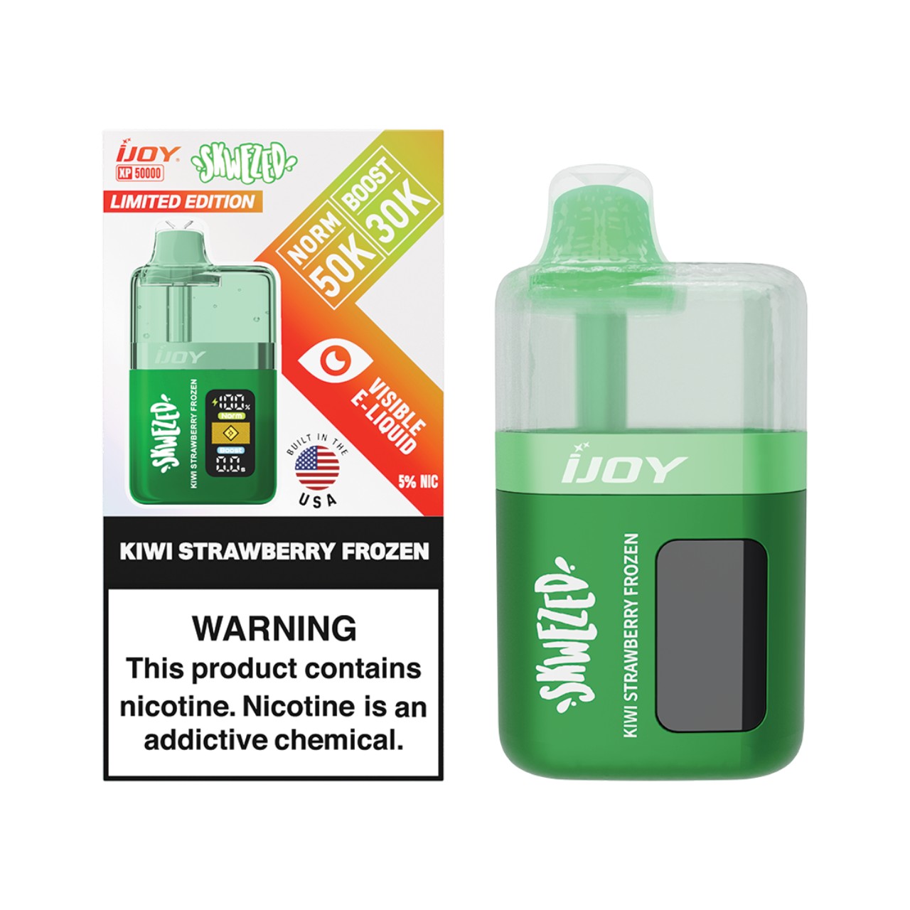 IJoy XP50000 Skwezed Limited Edition 50K Puff Disposable Kiwi Strawberry Frozen