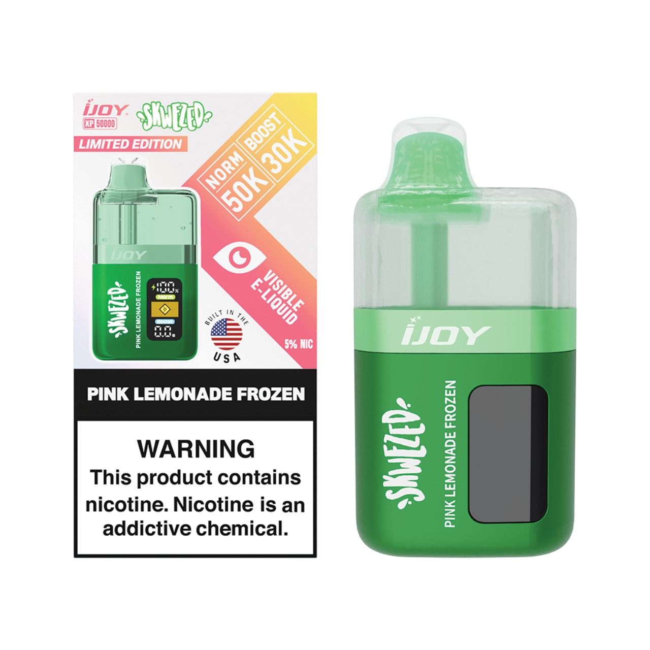 IJoy XP50000 Skwezed Limited Edition 50K Puff Disposable Pink Lemonade Frozen