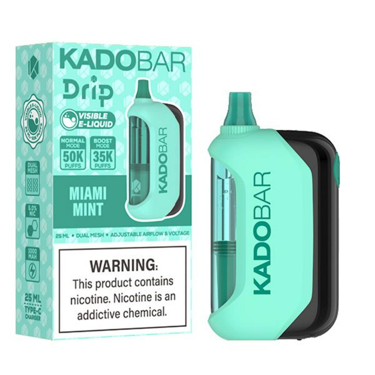 KadoBar Drip 50K Puff Disposable Miami Mint KadoBar Drip 50K Puff Disposable Miami Mint