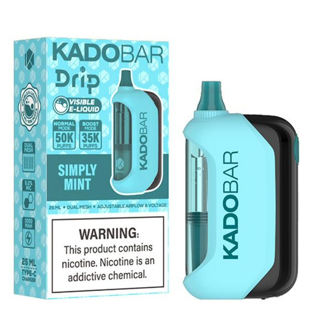 KadoBar Drip 50K Puff Disposable Simply Mint KadoBar Drip 50K Puff Disposable Simply Mint