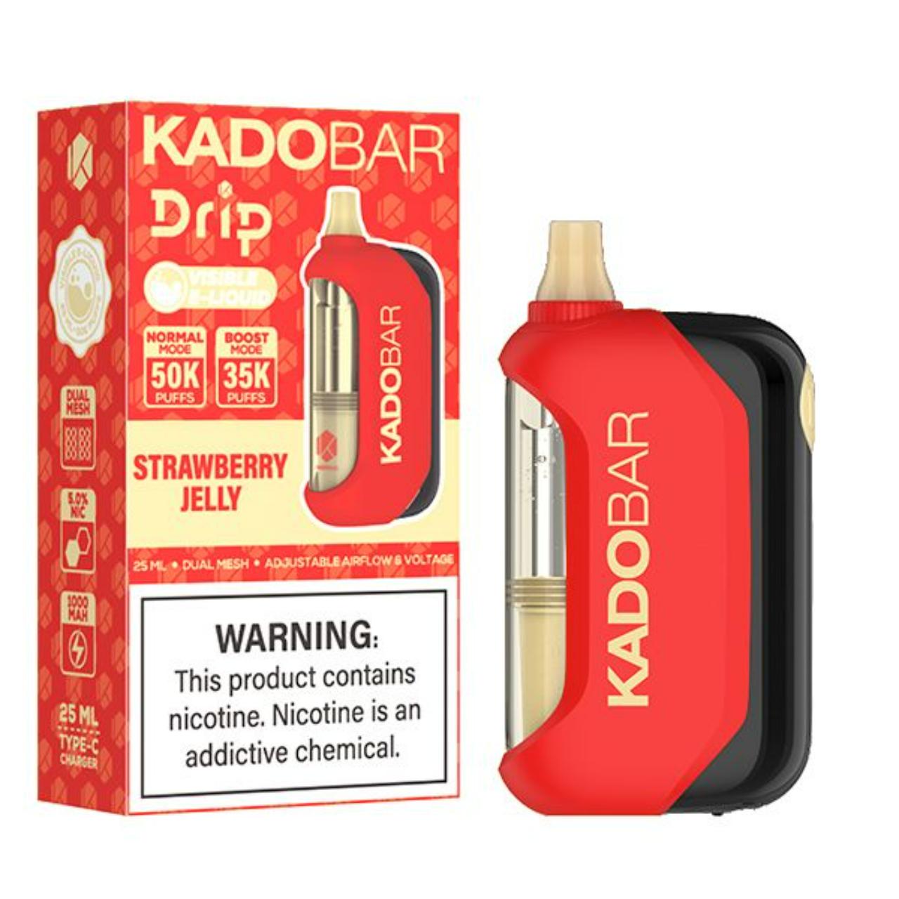 KadoBar Drip 50K Puff Disposable Strawberry Jelly KadoBar Drip 50K Puff Disposable Strawberry Jelly