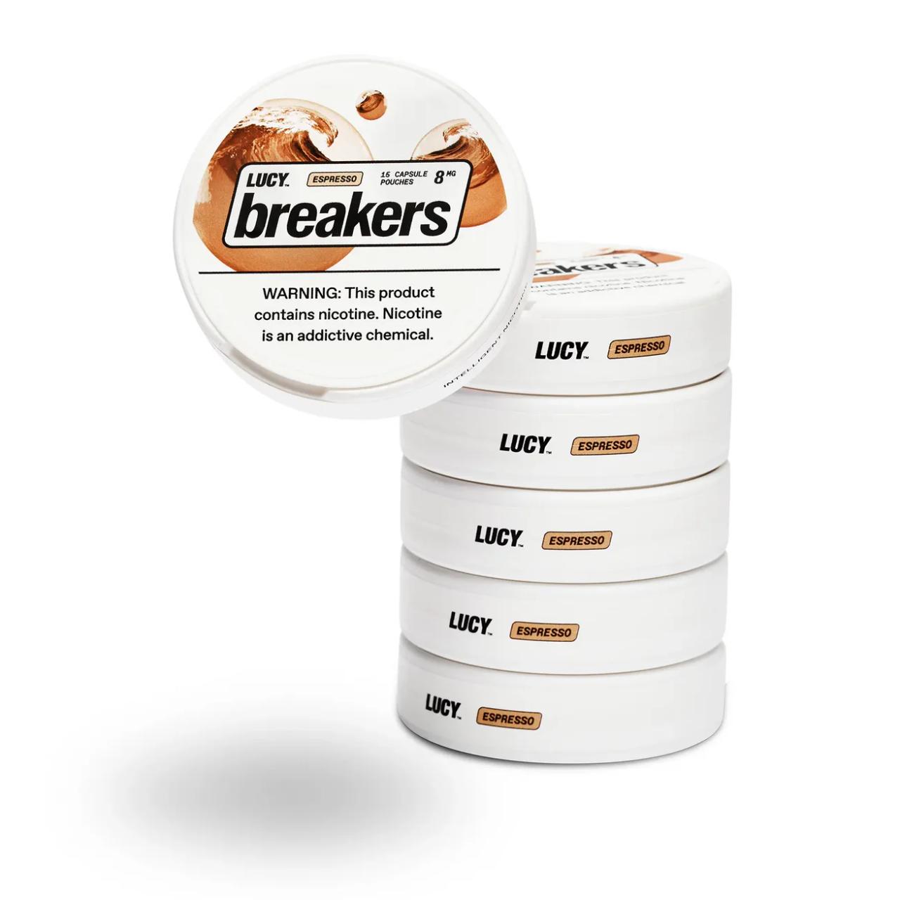 Lucy Breakers Nicotine Pouches - 5PK Espresso - 8MG Lucy Breakers Nicotine Pouches - 5PK Espresso - 8MG