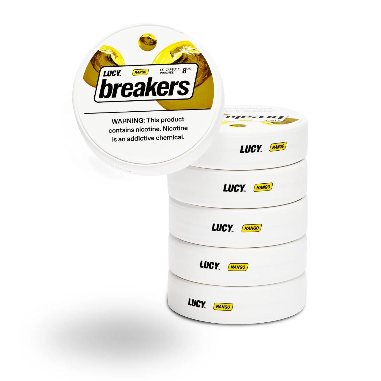 Lucy Breakers Nicotine Pouches - 5PK Mango - 8MG Lucy Breakers Nicotine Pouches - 5PK Mango - 8MG