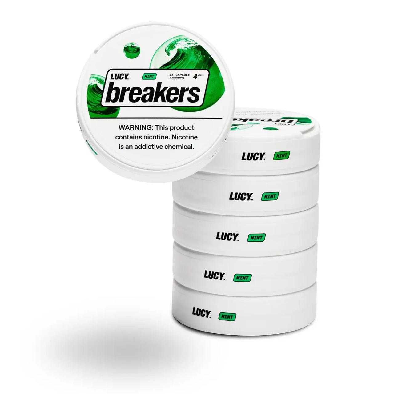 Lucy Breakers Nicotine Pouches - 5PK Mint - 4MG Lucy Breakers Nicotine Pouches - 5PK Mint - 4MG
