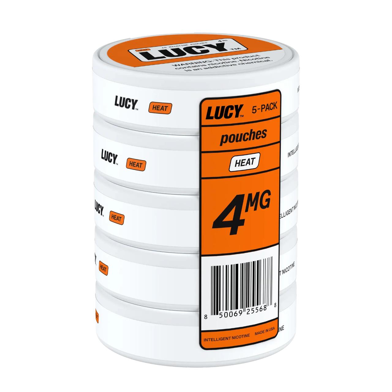 Lucy Nicotine Pouches - 5PK Heat - 4MG