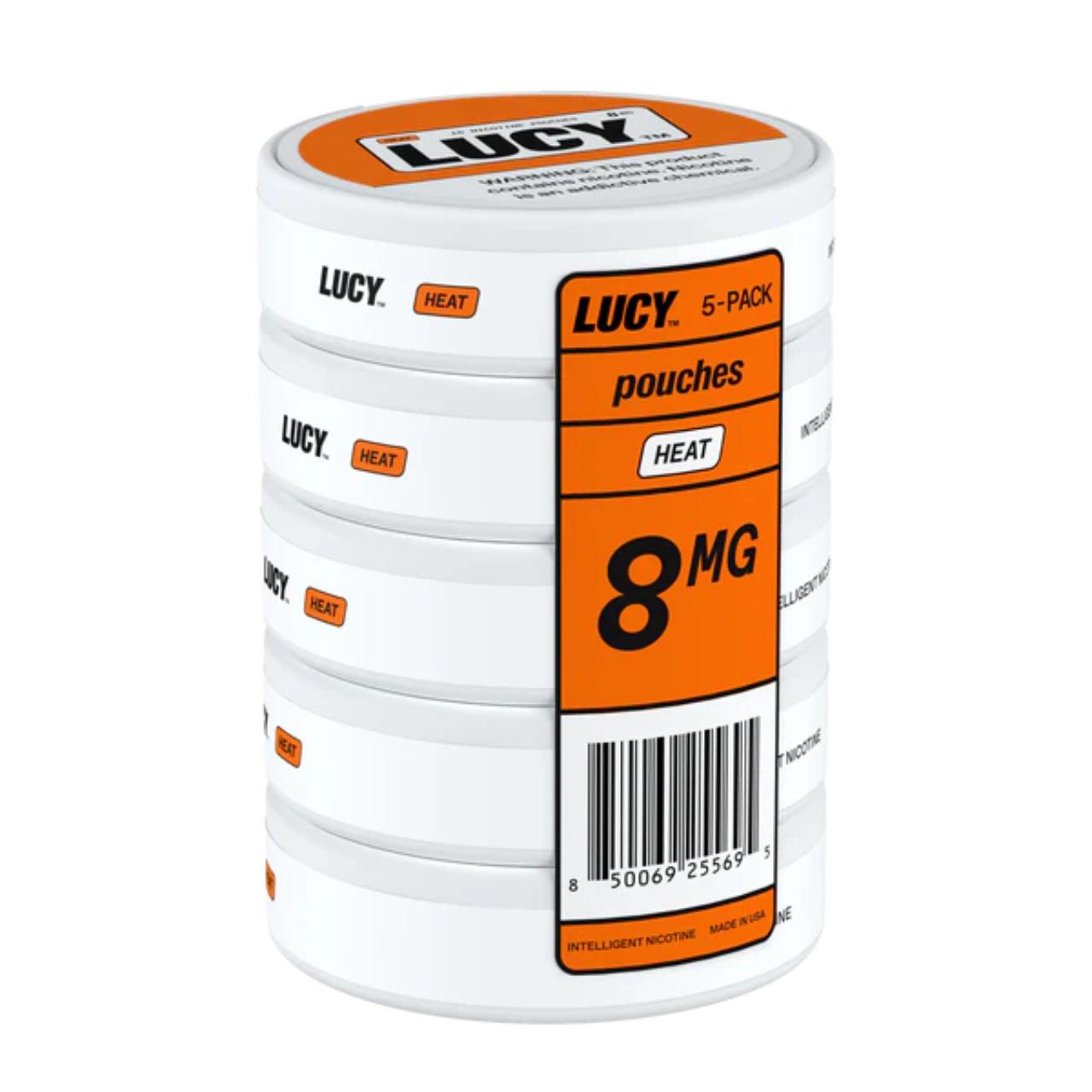 Lucy Nicotine Pouches - 5PK Heat - 8MG