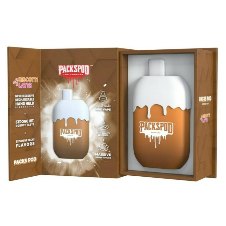 Packspod 5000 Puff Disposable-Biscotti Latte Packspod 5000 Puff Disposable-Biscotti Latte