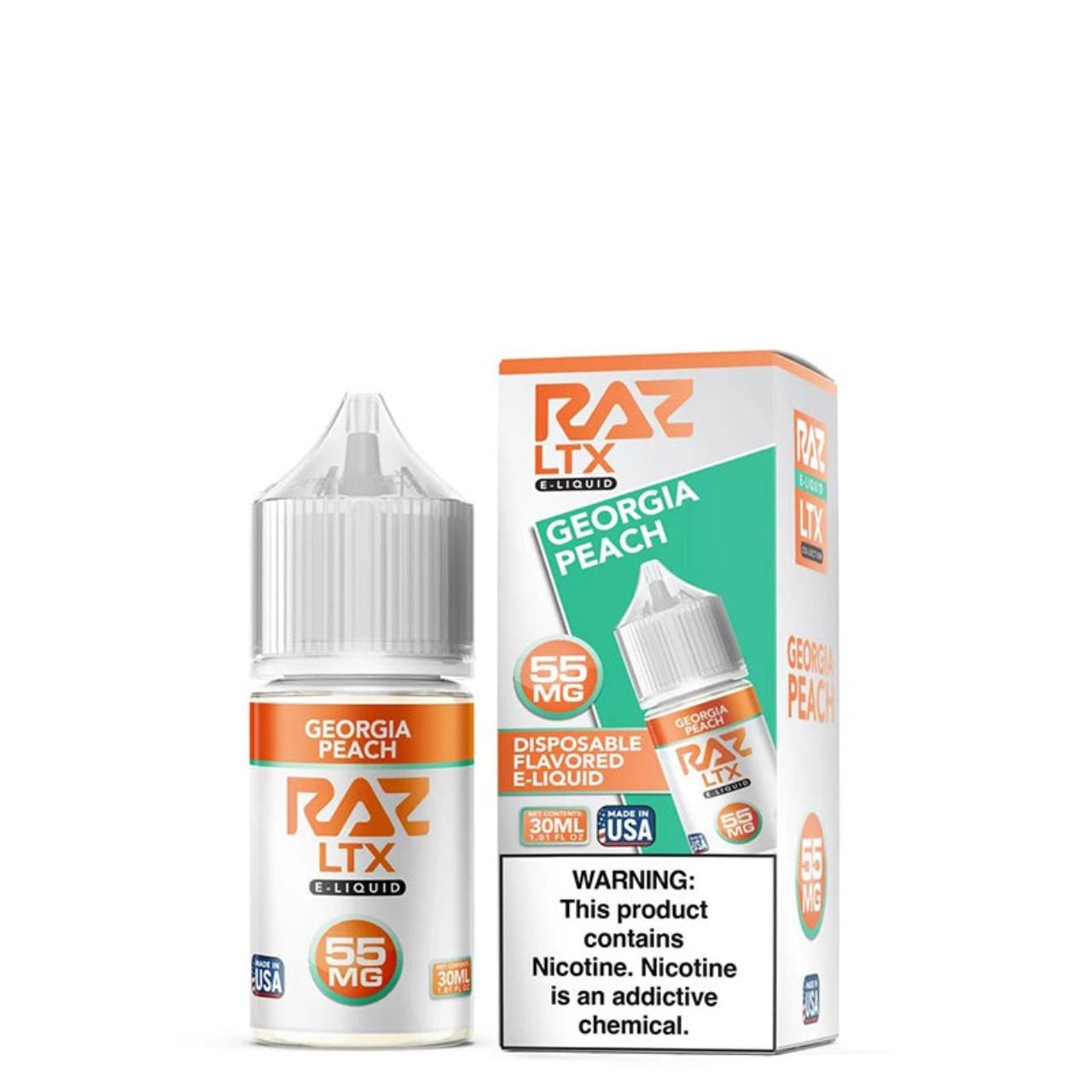 Pod Juice X Raz LTX Georgia Peach Tobacco Free Nicotine 30ml Salt E-Juice Pod Juice X Raz LTX Georgia Peach Tobacco Free Nicotine 30ml Salt E-Juice