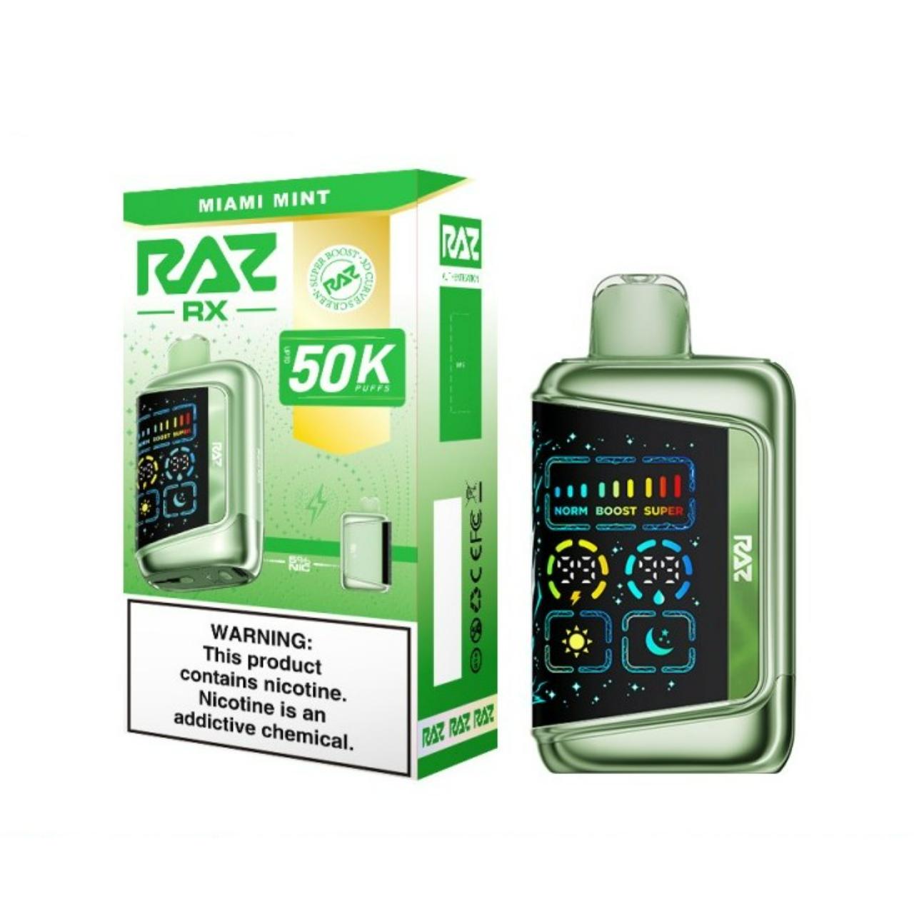 RAZ RX 50K Puff Disposable Miami Mint - Classic Edition RAZ RX 50K Puff Disposable Miami Mint - Classic Edition
