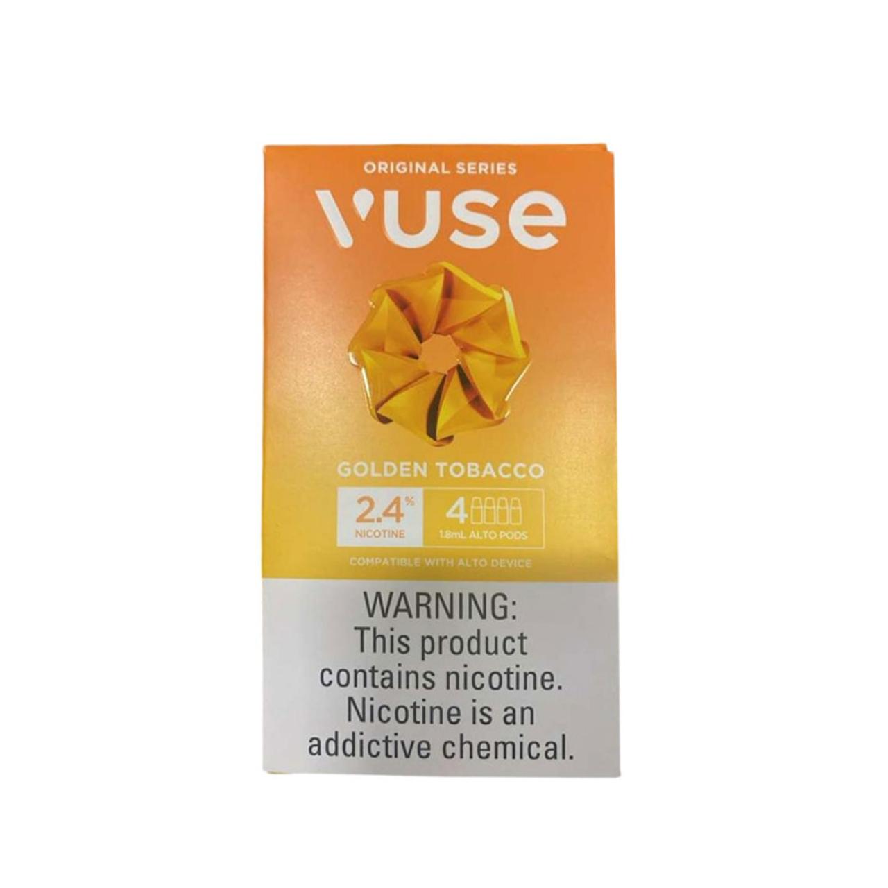 Vuse Alto Prefilled Replacement Pod 1.8ML 2.4% (Pack of 4) Golden Tobacco Vuse Alto Prefilled Replacement Pod 1.8ML 2.4% (Pack of 4) Golden Tobacco