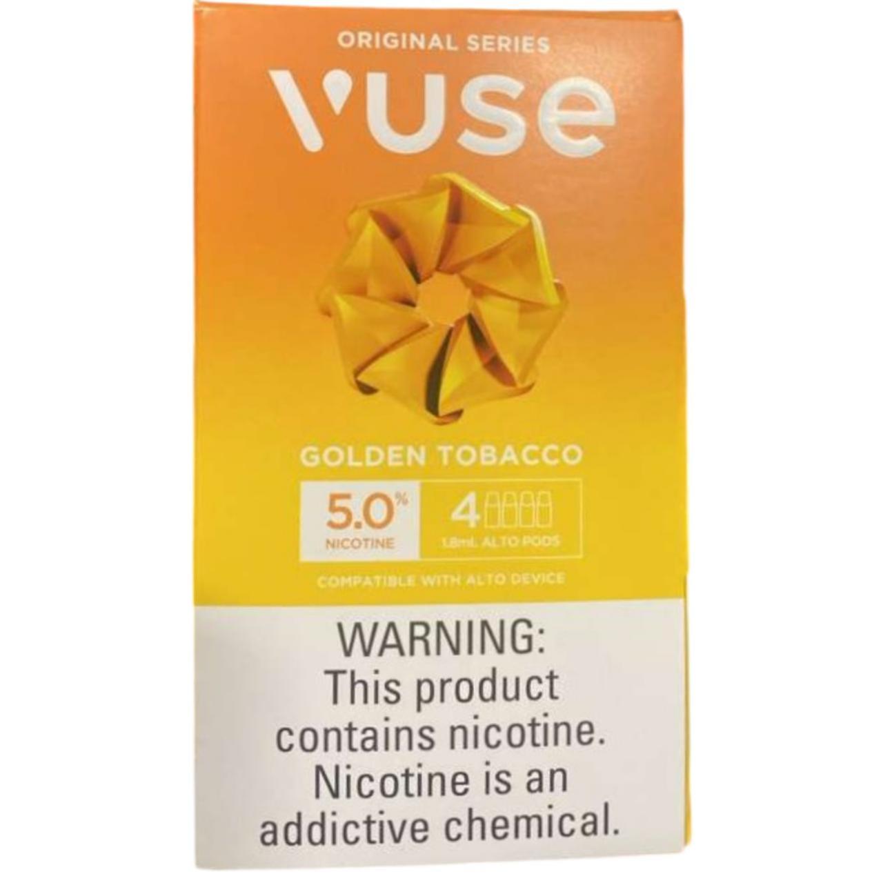 Vuse Alto Prefilled Replacement Pod 1.8ML - 5.0% (Pack of 4) Golden Tobacco Vuse Alto Prefilled Replacement Pod 1.8ML - 5.0% (Pack of 4) Golden Tobacco