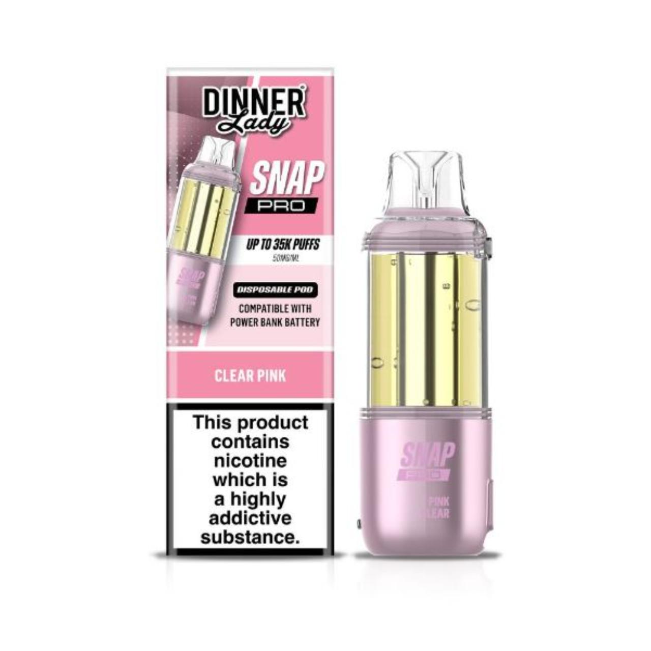 Dinner Lady Snap Pro 35K Replacement Pod Cartridge - 1PK Clear Pink Dinner Lady Snap Pro 35K Replacement Pod Cartridge - 1PK Clear Pink