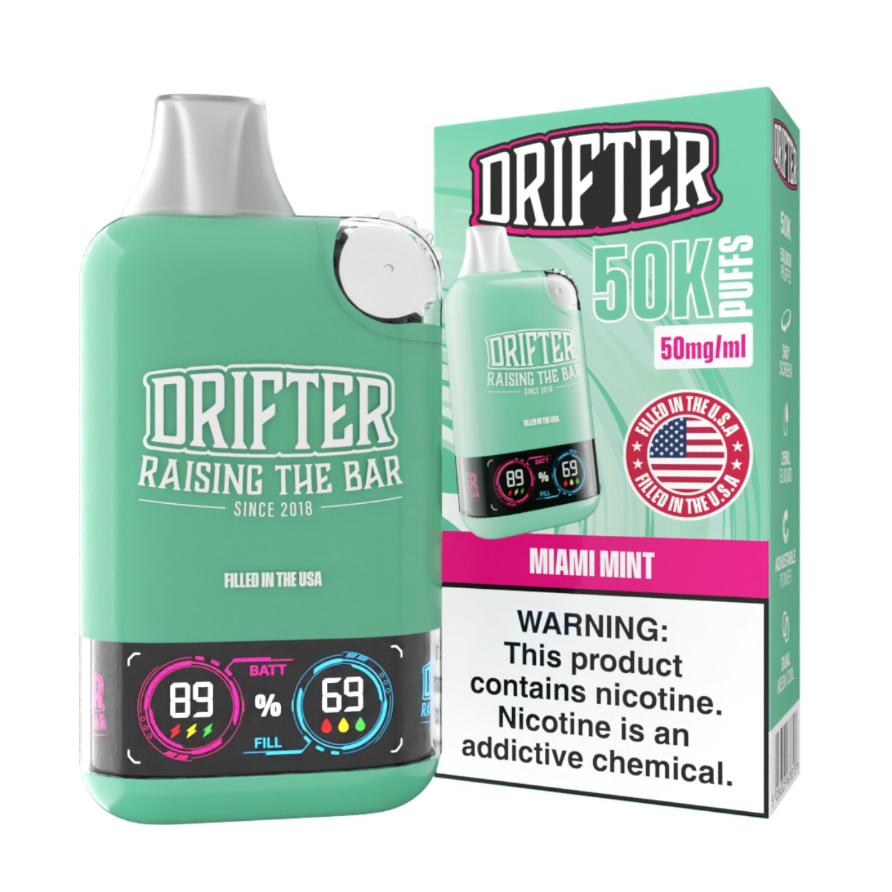 Drifter Bar 50K Puff Disposable Miami Mint Drifter Bar 50K Puff Disposable Miami Mint