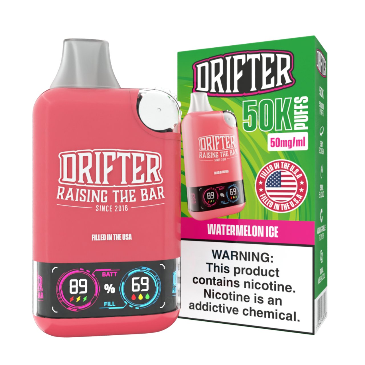 Drifter Bar 50K Puff Disposable Watermelon Ice Drifter Bar 50K Puff Disposable Watermelon Ice