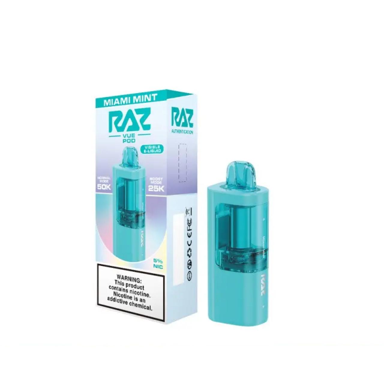 Geek Vape Raz VUE 50K Replacement Pod Cartridge 1PK-Miami Mint