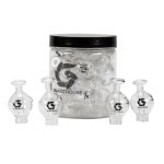 Hillside Glass Carp Clear Vortex Card Cap Jar 12PK